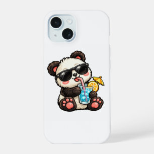 Kühles Panda-Getränk iPhone 15 Hülle