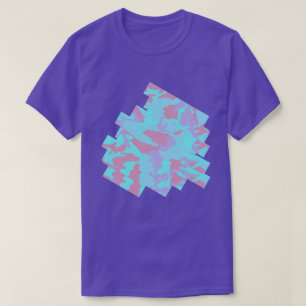 Kühles Pastell-Tarnmuster Digitale Skizze T-Shirt