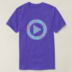 Kühles Pastell-Tarnmuster Drück Play T-Shirt