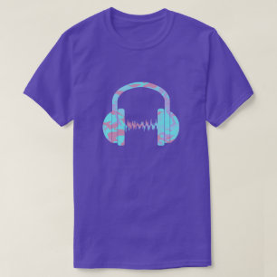 Kühles Pastell-Tarnmuster Kopfhörer T-Shirt