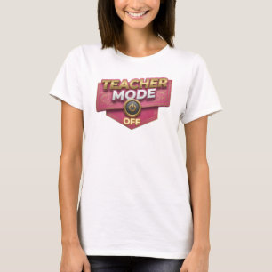 Kühles rotes TEACH MODE OFF Mode Kunst T-Shirt