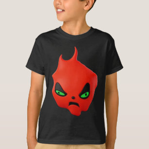 Kühles rotes Vier-Arme-Alien-Gesicht-Grafik-T-Shir T-Shirt