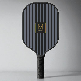 Kühles schwarzes gestreiftes modernes goldenes Anf Pickleball Schläger
