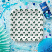 Kühles Shamrock-Fliesenmuster-Klee  Pappteller (Party)