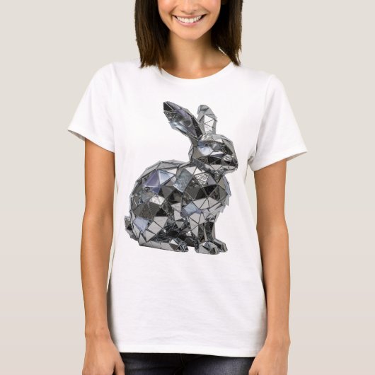 Kühles Silber ABSTRACT ART Design T-Shirt (Vorderseite)