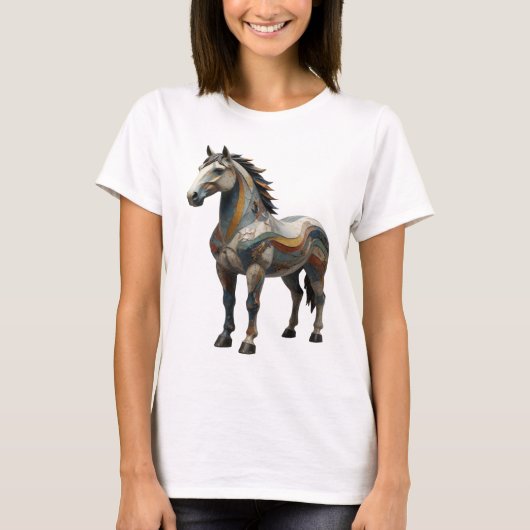 Kühles Silber ABSTRACT ART Design T-Shirt (Vorderseite)