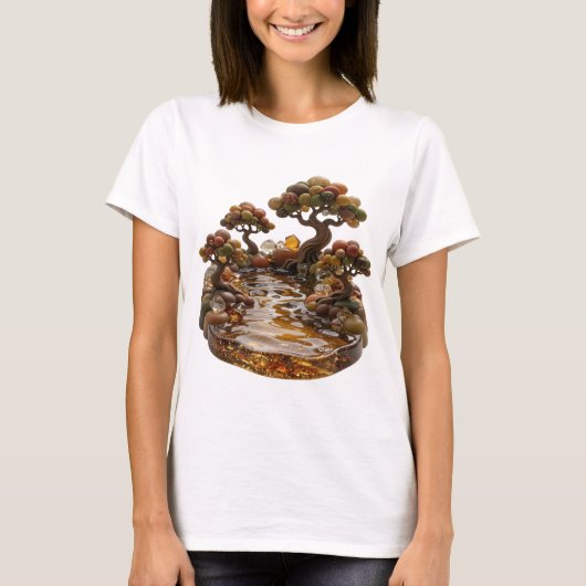 Kühles Silber ABSTRACT ART Statement T-Shirt v2 (Vorderseite)