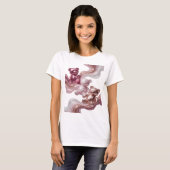 Kühles Silber ABSTRACTE KUNST Moderne Gestaltung T-Shirt (Vorne ganz)