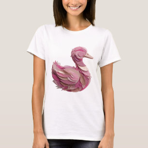 Kühles Silber GLAMOURÖSER SCHWAN Fettes Design T-Shirt