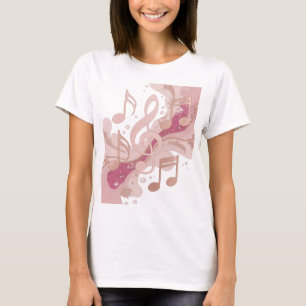 Kühles Silber MUSIC IN THE AIR Moderne Gestaltung T-Shirt