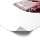 Kühles Silber ROTWEIN Poster (Ecke)