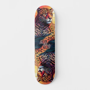 Kühles Spiegelbild Tropischer Tiger Skateboard