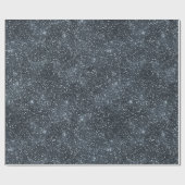 Kühles Stahlgrau Feines graues Glittermuster Geschenkpapier (Flach)