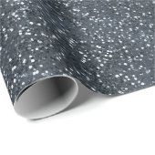 Kühles Stahlgrau Feines graues Glittermuster Geschenkpapier (Rolleneckpunkt)