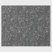 Kühles Stahlgrau Feines graues Glittermuster Geschenkpapier (Flach)