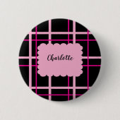Kühles Streifenmuster Button (Vorderseite)