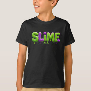 Kühles, triefendes, grünes, violettes Schleim-Graf T-Shirt