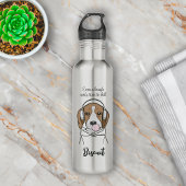 Kühlhund mit Bubblegum Funny Beagle Edelstahlflasche