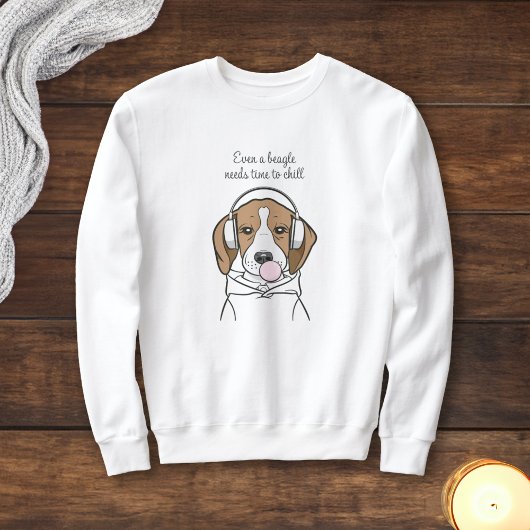 Kühlhund mit Bubblegum Funny Beagle Sweatshirt