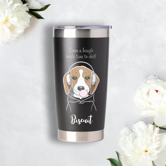 Kühlhund mit Bubblegum Funny Beagle Thermobecher
