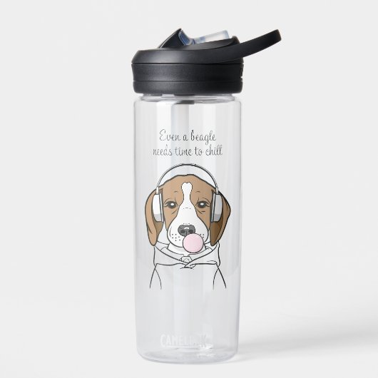 Kühlhund mit Bubblegum Funny Beagle Trinkflasche (Links)