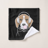 Kühlhund mit Bubblegum Niedlich Funny Beagle Badhandtuch Set (Waschlappen)