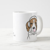 Kühlhund mit Bubblegum Niedlich Funny Beagle Jumbo-Tasse (Vorderseite Rechts)