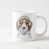 Kühlhund mit Bubblegum Niedlich Funny Beagle Jumbo-Tasse (Rechts)