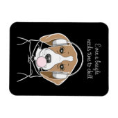 Kühlhund mit Bubblegum Niedlich Funny Beagle Magnet (Horizontal)