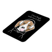 Kühlhund mit Bubblegum Niedlich Funny Beagle Magnet (Linke Seite)