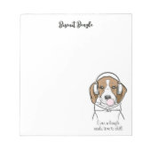 Kühlhund mit Bubblegum Niedlich Funny Beagle Notizblock (Vorderseite)
