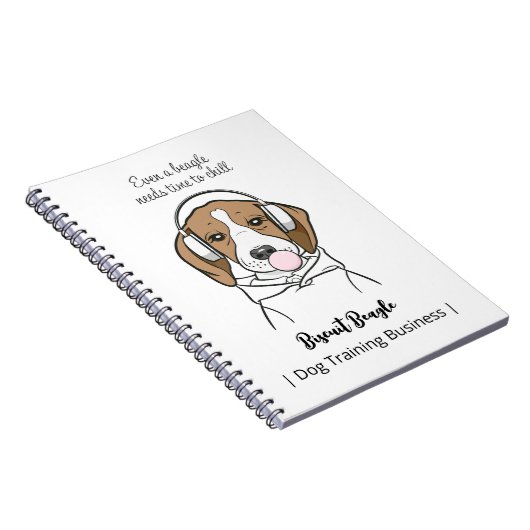 Kühlhund mit Bubblegum Niedlich Funny Beagle Notizblock (Rechte Seite)