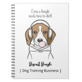 Kühlhund mit Bubblegum Niedlich Funny Beagle Notizblock (Vorderseite)