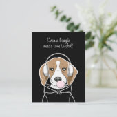 Kühlhund mit Bubblegum Niedlich Funny Beagle Postkarte (Stehend Vorderseite)