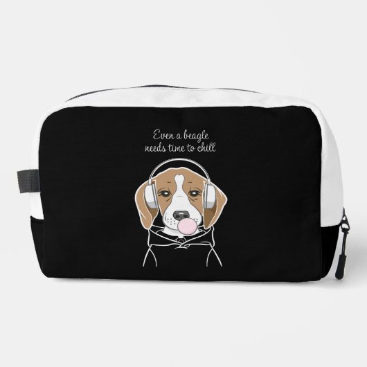 Kühlhund mit Bubblegum Niedlich Funny Beagle Waschbeutel (Vorderseite)
