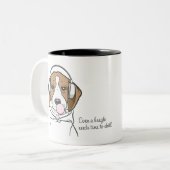Kühlhund mit Bubblegum Niedlich Funny Beagle Zweifarbige Tasse (Vorderseite Links)