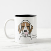 Kühlhund mit Bubblegum Niedlich Funny Beagle Zweifarbige Tasse (Links)