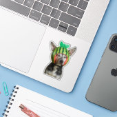 Kühlhund mit Watermelon Helmet Aufkleber (Laptop mit iPhone)