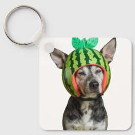 Kühlhund mit Watermelon Helmet Schlüsselanhänger