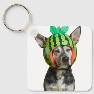 Kühlhund mit Watermelon Helmet Schlüsselanhänger