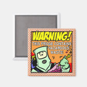 Kühlschrank Achtung! Magnet (Vorderseite/Rückseite)