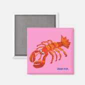 Kühlschrank Art: John Dyer Red Lobster Magnet (Vorderseite/Rückseite)