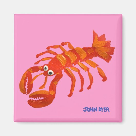 Kühlschrank Art: John Dyer Red Lobster Magnet (Vorne)