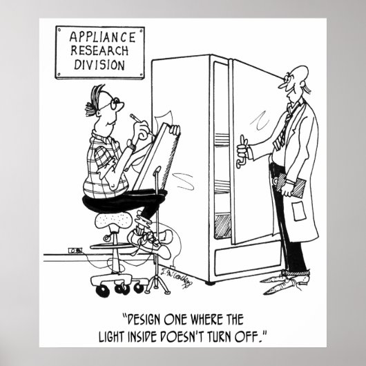 Kühlschrank Cartoon 4876 Poster (Vorne)