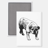 Kühlschrank Cheer Bulldog Magnet (Vorderseite/Rückseite)