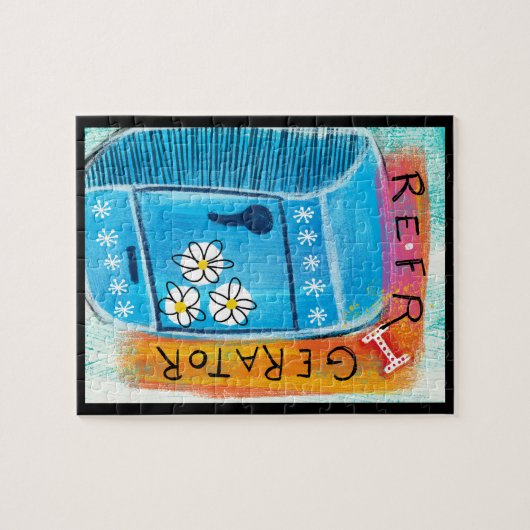 Kühlschrank Fun Jigsaw Puzzle - Niedliche Küche (Horizontal)