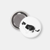 Kühlschrank-Katze, ruhige Form Magnet (Vorderseite/Rückseite)
