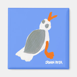 Kühlschrank-Kunst: Seemöwe Magnet