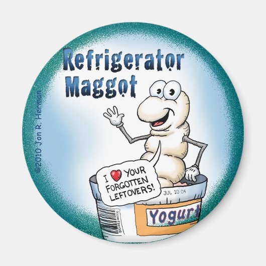 Kühlschrank Maggot Magnet, die Rundversion Magnet (Vorne)