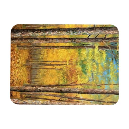 Kühlschrank Magnet - Acadia Forest Birch Trees #2 (Horizontal)